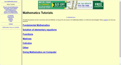 Desktop Screenshot of mathematics.me.uk